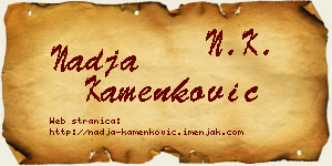 Nadja Kamenković vizit kartica